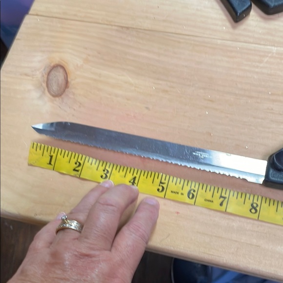 8” Serrated knife. 12” overall. Stainless steel. Made in USA - Picture 2 of 4